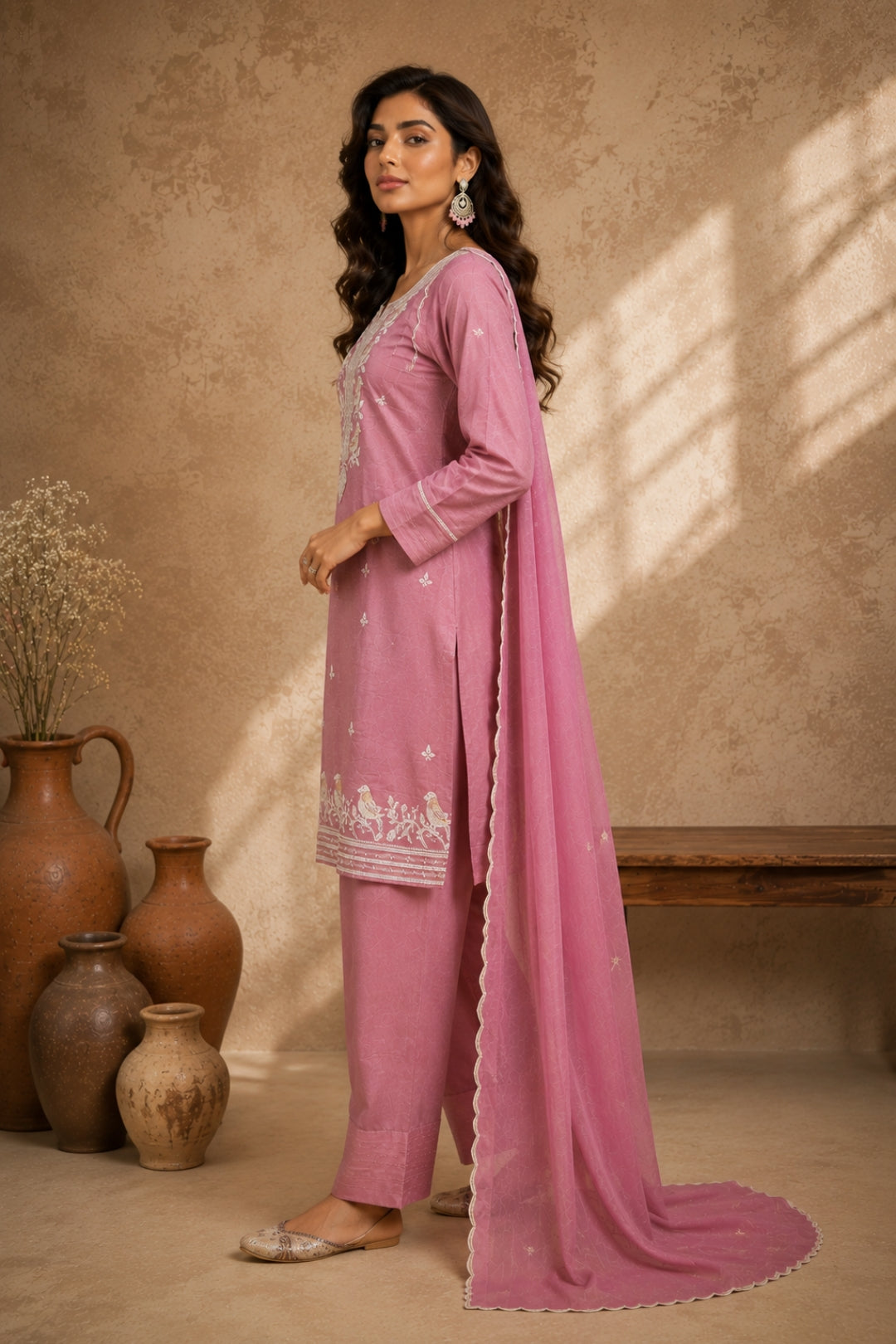 Mauve Pink Kurta Set