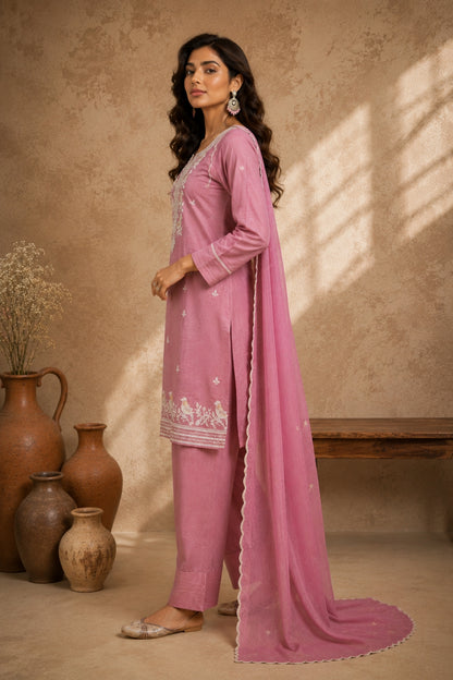 Mauve Pink Kurta Set