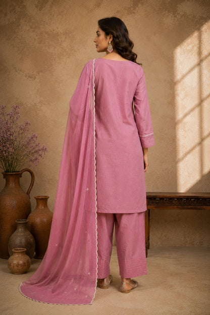 Mauve Pink Kurta Set