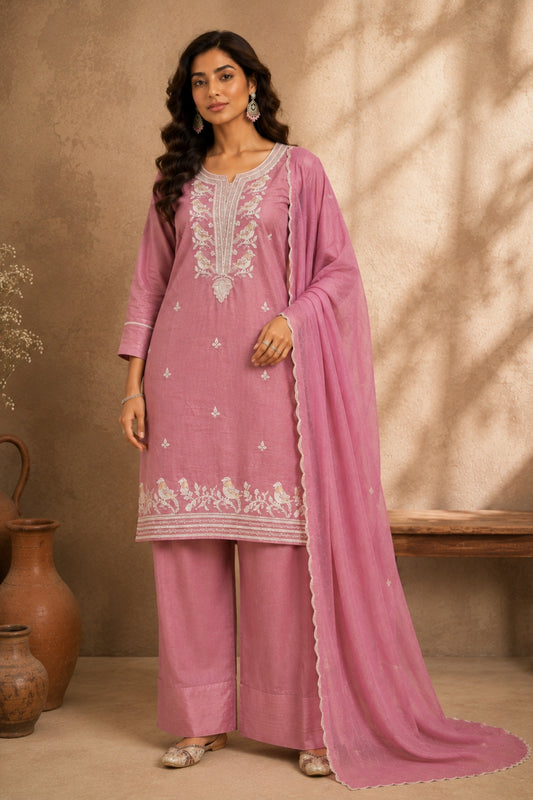 Mauve Pink Kurta Set