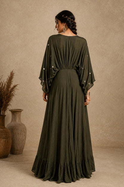 Olive Kaftan Gown