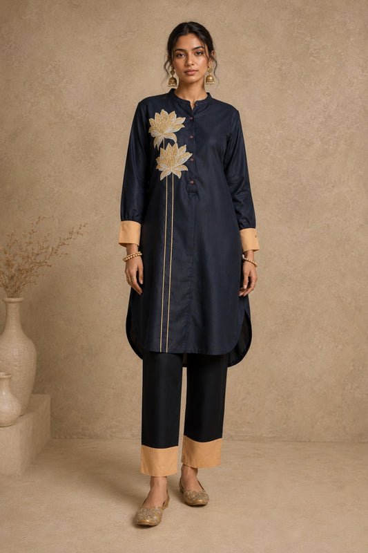 Black Lotus Tunic Set