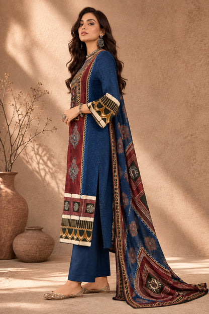 Navy Blue Tribal Print Kurta Set
