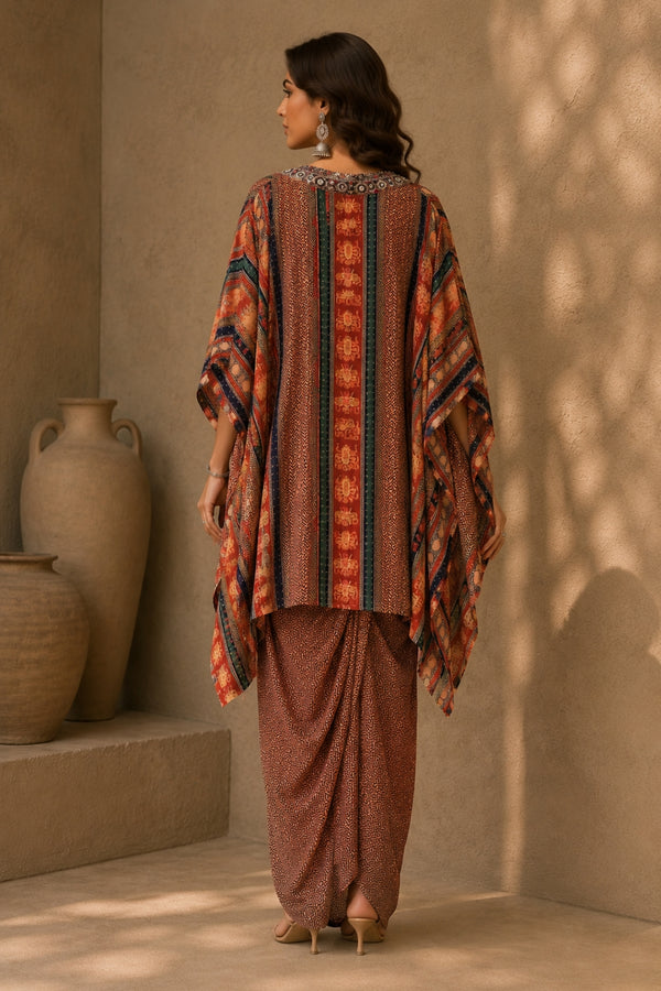 Rust Tribal Kaftan