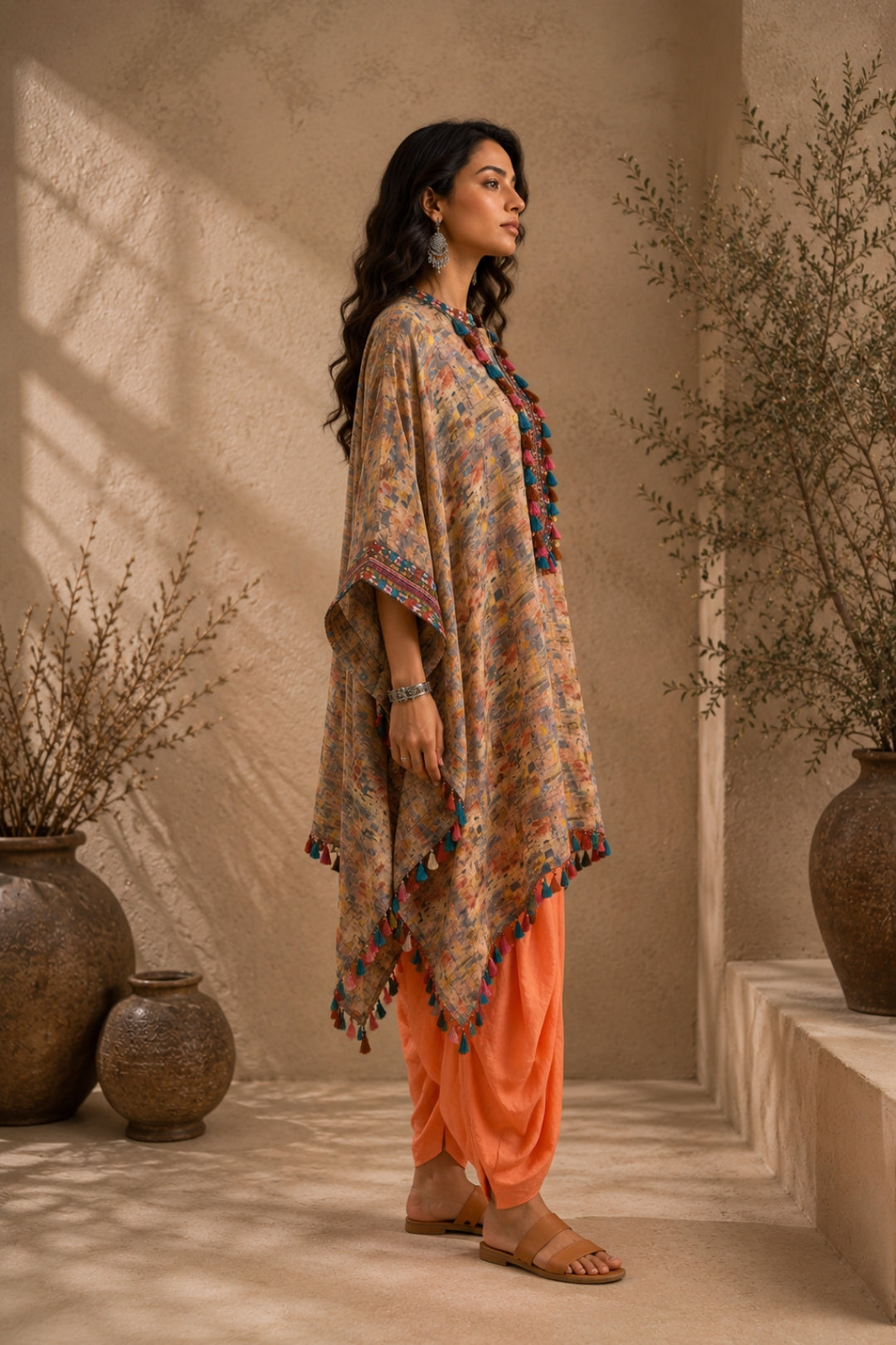 Abstract Kaftan Set