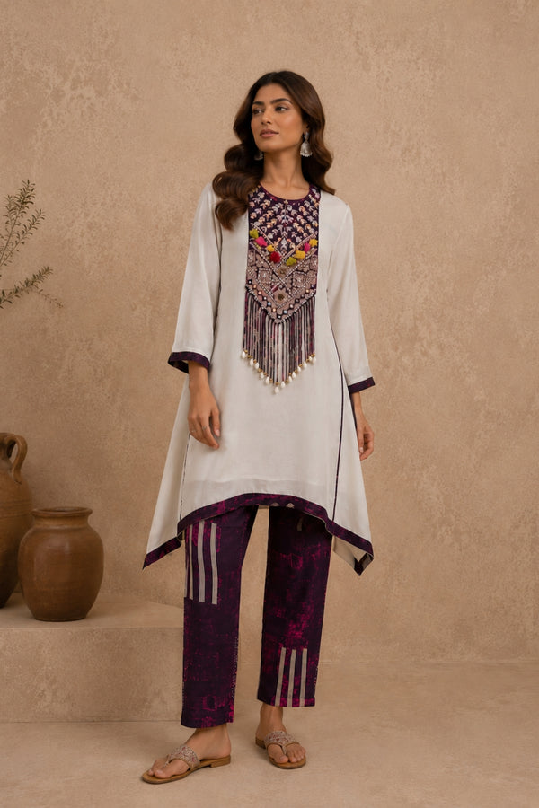 Ivory Asymmetric Tunic