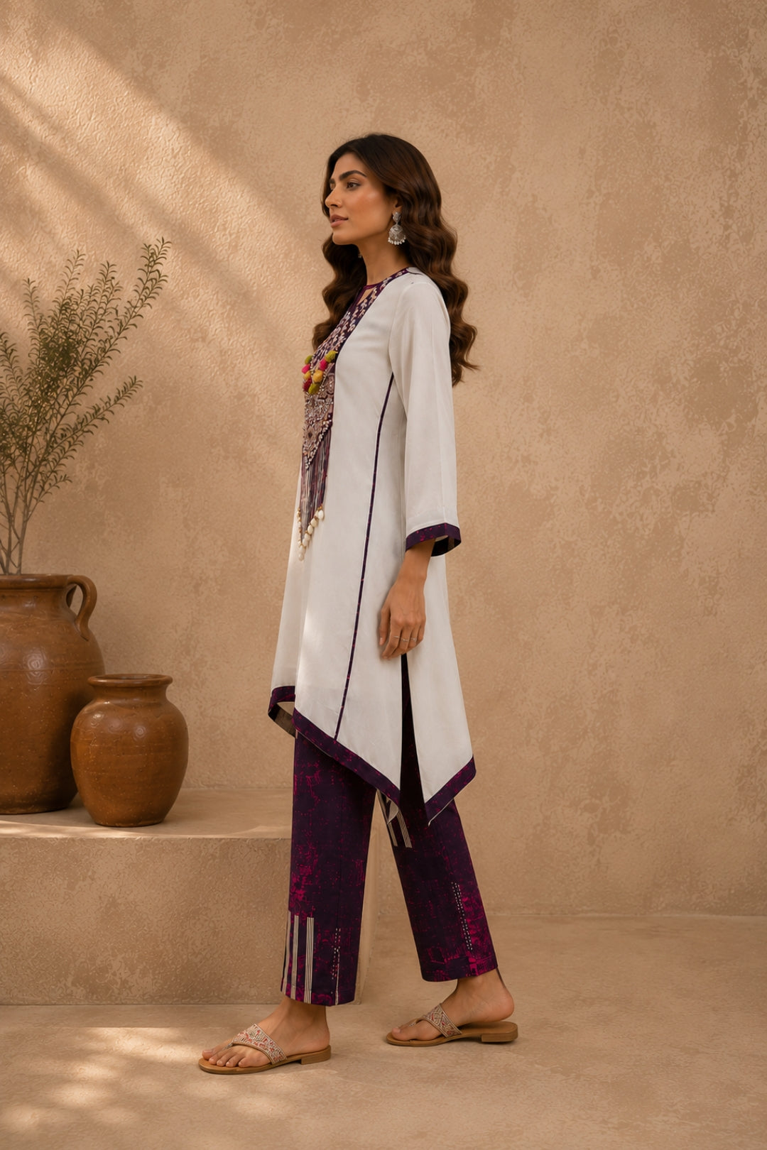 Ivory Asymmetric Tunic