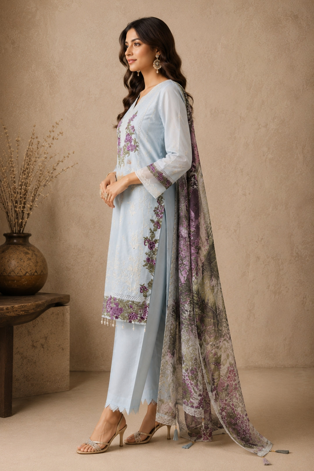 Powder Blue Kurta Set