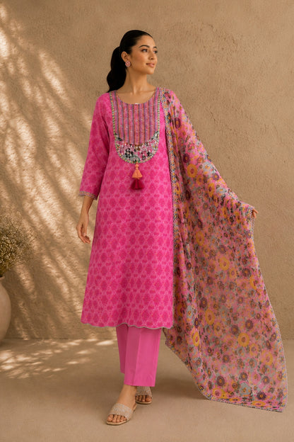 Pink Ikat Kurta Set