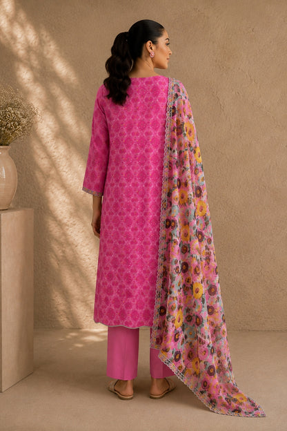 Pink Ikat Kurta Set